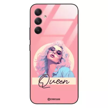 Etui Black Case Glass Hipster Babe do SAMSUNG A34 5G Glamour Queen ST_HIB100