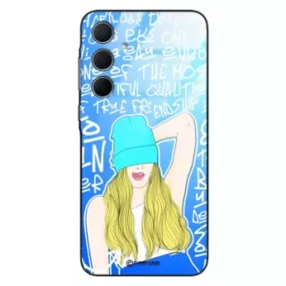 Etui Black Case Glass Hipster Babe do SAMSUNG A35 Girl Power ST_HIB113