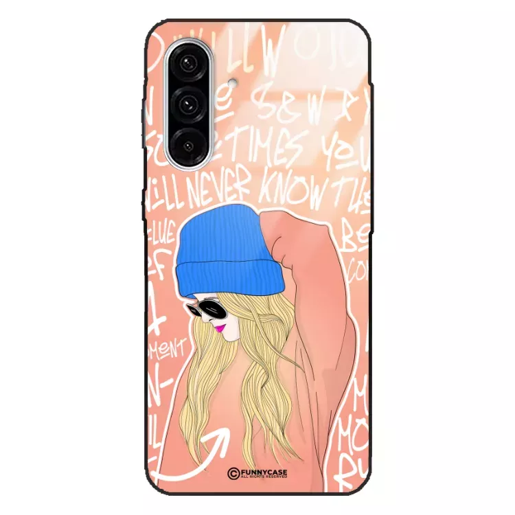 Etui Black Case Glass Hipster Babe do SAMSUNG A36 5G Lifestyle ST_HIB114