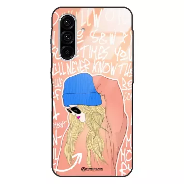 Etui Black Case Glass Hipster Babe do SAMSUNG A36 5G Lifestyle ST_HIB114