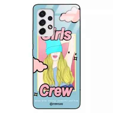 Etui Black Case Glass Hipster Babe do SAMSUNG A53 5G Girl Power Pop Art. ST_HIB115