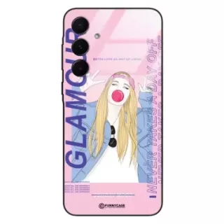 Etui Black Case Glass Hipster Babe do SAMSUNG A55 5G Glamour ST_HIB118