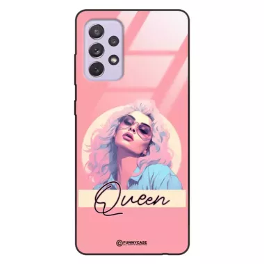 Etui Black Case Glass Hipster Babe do SAMSUNG A72 Glamour Queen ST_HIB100