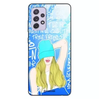 Etui Black Case Glass Hipster Babe do SAMSUNG A72 5G Girl Power ST_HIB113