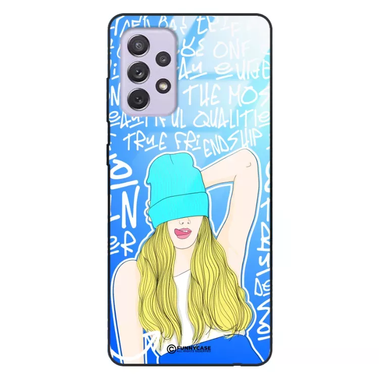 Etui Black Case Glass Hipster Babe do SAMSUNG A72 5G Girl Power ST_HIB113