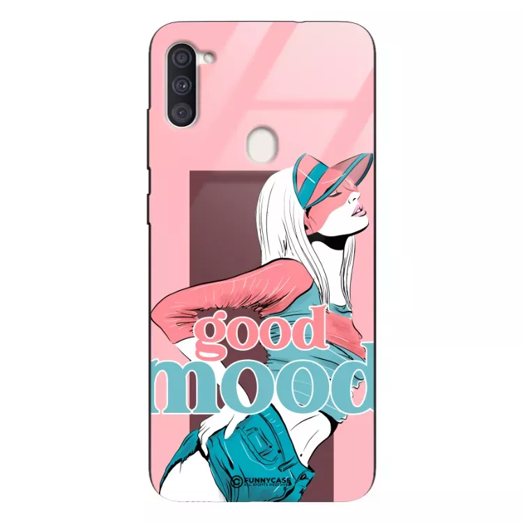 Etui Black Case Glass Hipster Babe do SAMSUNG A11 Glamour ST_HIB123