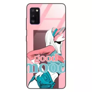 Etui Black Case Glass Hipster Babe do SAMSUNG A41 Glamour ST_HIB123