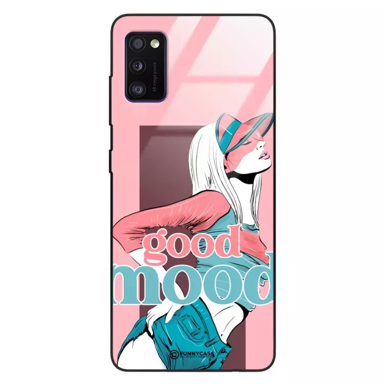 Etui Black Case Glass Hipster Babe do SAMSUNG A41 Glamour ST_HIB123