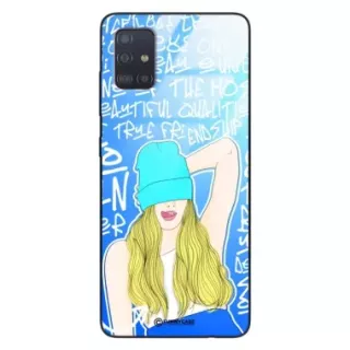 Etui Black Case Glass Hipster Babe do SAMSUNG A51 Girl Power ST_HIB113