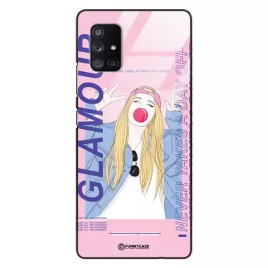Etui Black Case Glass Hipster Babe do SAMSUNG A71 5G Glamour ST_HIB118