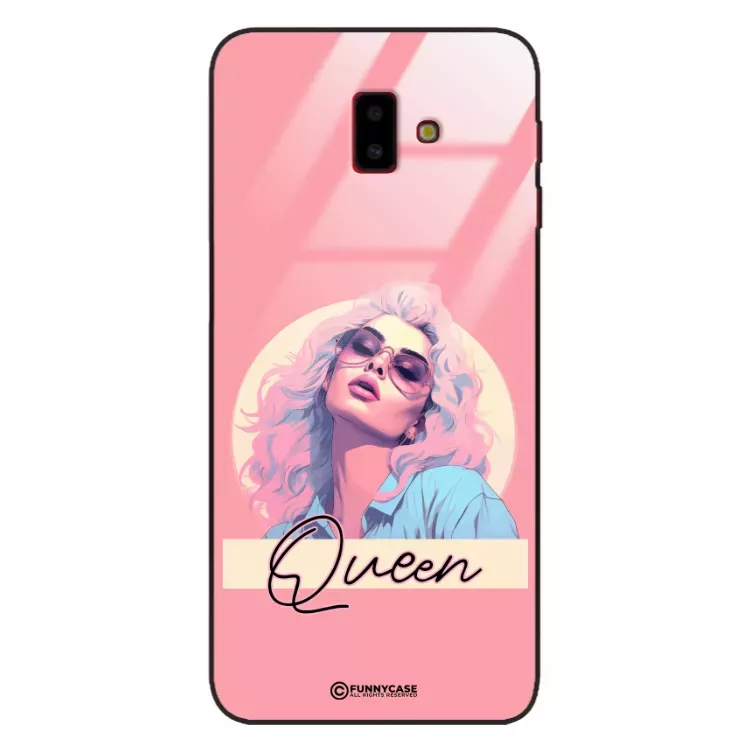 Etui Black Case Glass Hipster Babe do SAMSUNG J6 PLUS 2018 Glamour Queen ST_HIB100