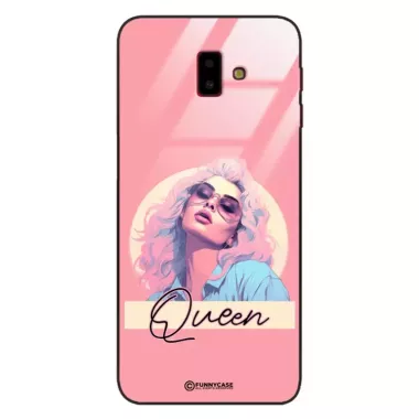 Etui Black Case Glass Hipster Babe do SAMSUNG J6 PLUS 2018 Glamour Queen ST_HIB100