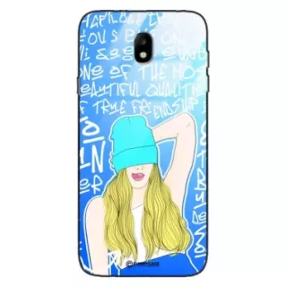 Etui Black Case Glass Hipster Babe do SAMSUNG J7 2017 Girl Power ST_HIB113