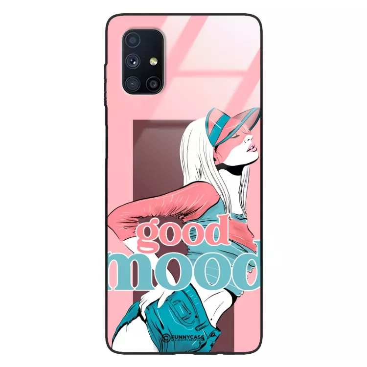 Etui Black Case Glass Hipster Babe do SAMSUNG M51 Glamour ST_HIB123