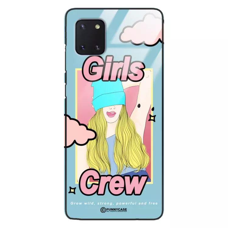 Etui Black Case Glass Hipster Babe do SAMSUNG A81 Girl Power Pop Art. ST_HIB115