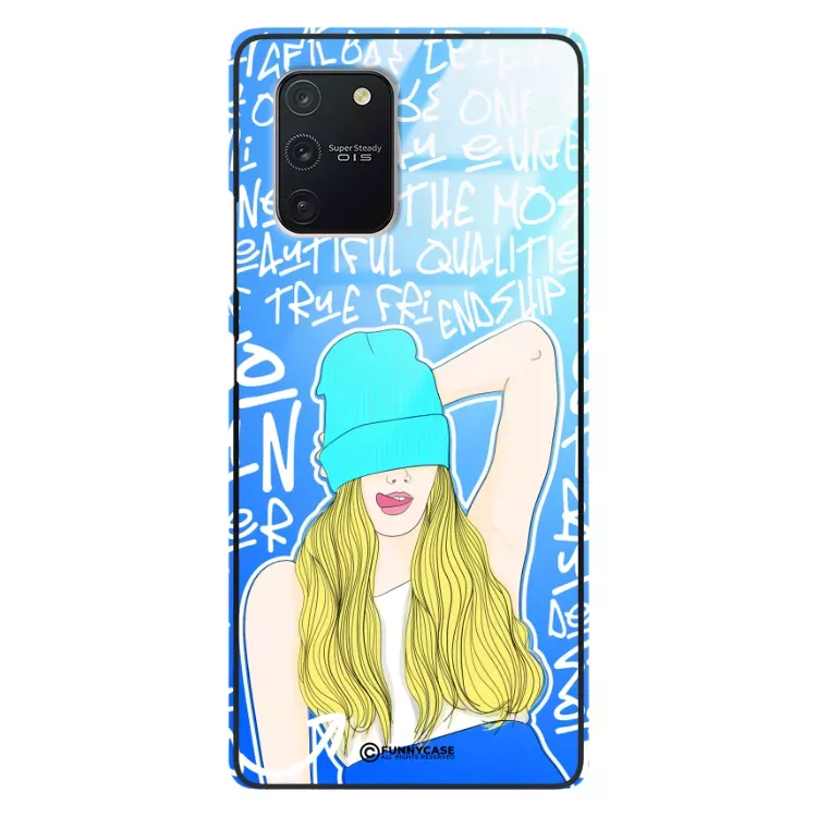 Etui Black Case Glass Hipster Babe do SAMSUNG S10 LITE Girl Power ST_HIB113