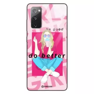 Etui Black Case Glass Hipster Babe do SAMSUNG S20FE 5G Styl Fashion ST_HIB117