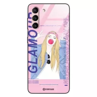 Etui Black Case Glass Hipster Babe do SAMSUNG S21 Glamour ST_HIB118