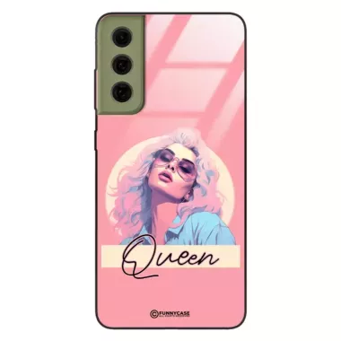 Etui Black Case Glass Hipster Babe do SAMSUNG S21FE Glamour Queen ST_HIB100