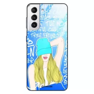 Etui Black Case Glass Hipster Babe do SAMSUNG S21 PLUS Girl Power ST_HIB113