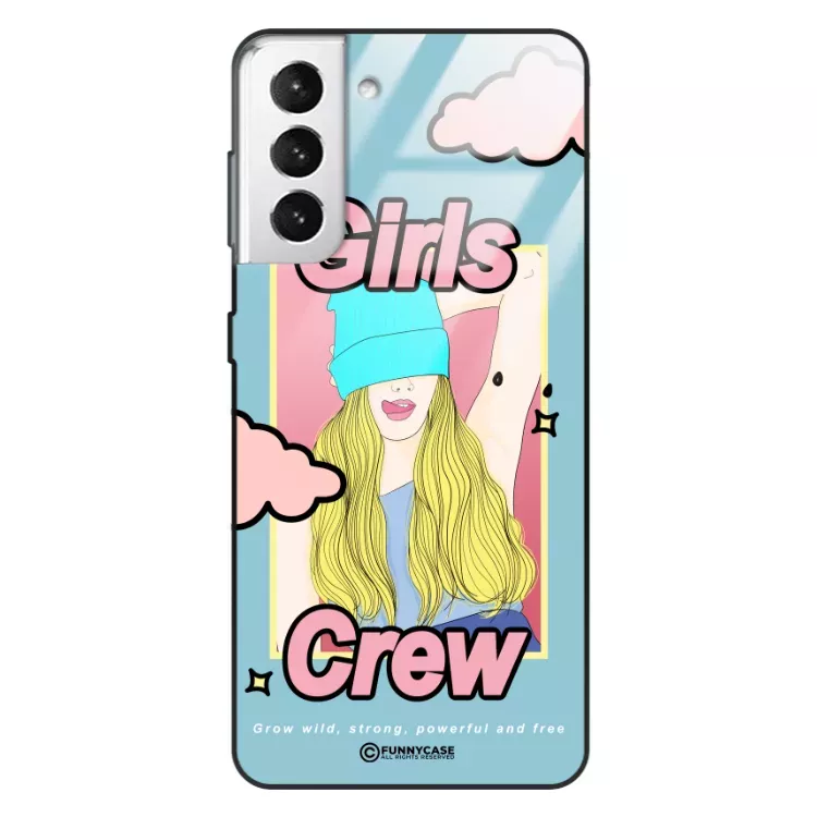 Etui Black Case Glass Hipster Babe do SAMSUNG S30 PLUS Girl Power Pop Art. ST_HIB115