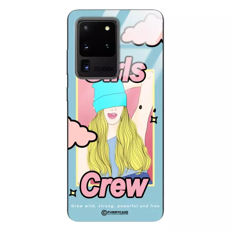 Etui Black Case Glass Hipster Babe do SAMSUNG S20 ULTRA 5G Girl Power Pop Art. ST_HIB115
