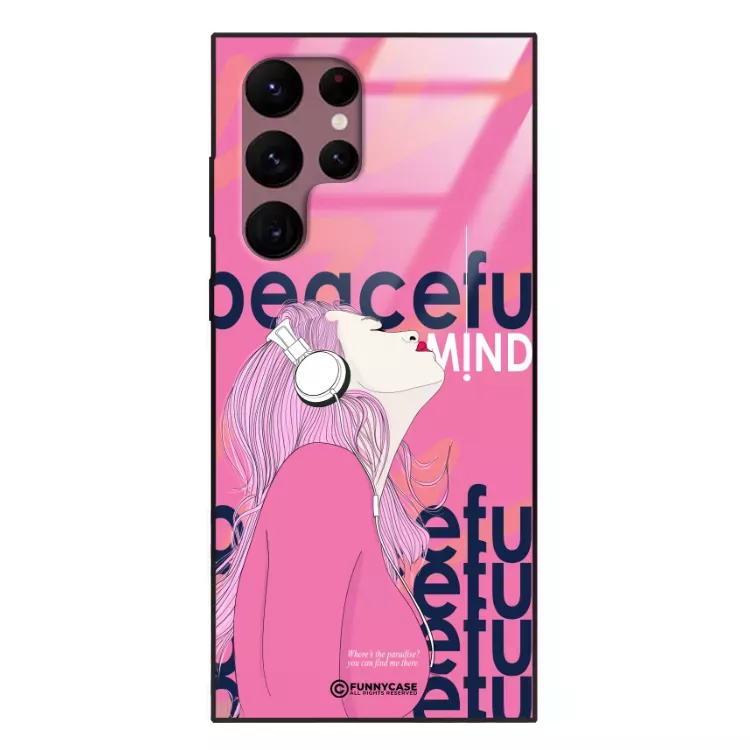 Etui Black Case Glass Hipster Babe do SAMSUNG S22 ULTRA Chill Vibe ST_HIB122