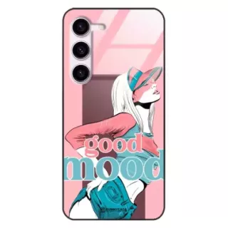 Etui Black Case Glass Hipster Babe do SAMSUNG S23  Glamour ST_HIB123