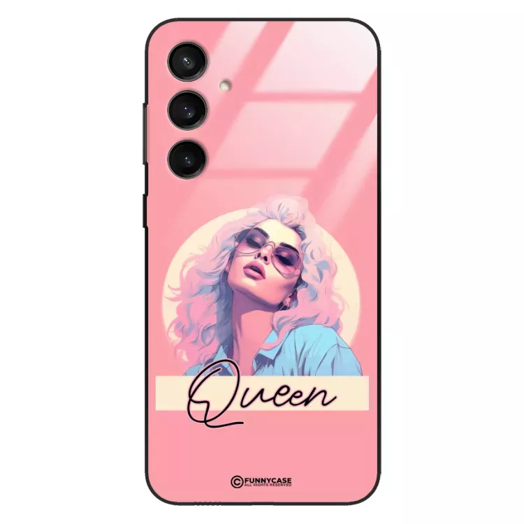 Etui Black Case Glass Hipster Babe do SAMSUNG S23FE 5G Glamour Queen ST_HIB100