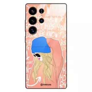 Etui Black Case Glass Hipster Babe do SAMSUNG S25 ULTRA Lifestyle ST_HIB114