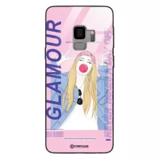 Etui Black Case Glass Hipster Babe do SAMSUNG S9 Glamour ST_HIB118