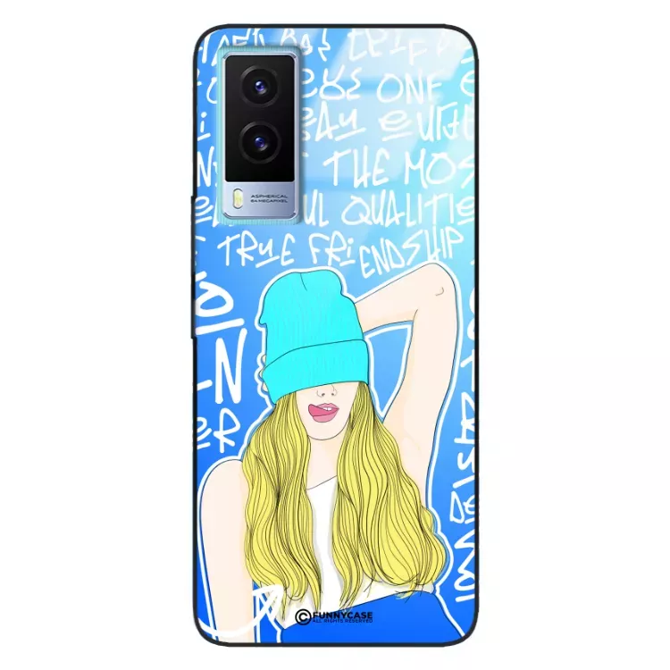 Etui Black Case Glass Hipster Babe do VIVO V21E 5G Girl Power ST_HIB113