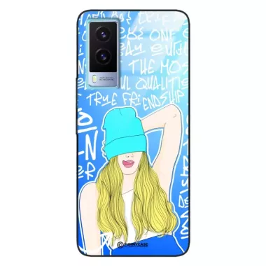 Etui Black Case Glass Hipster Babe do VIVO V21E 5G Girl Power ST_HIB113