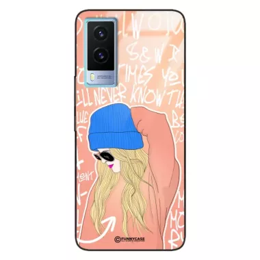 Etui Black Case Glass Hipster Babe do VIVO Y71T Lifestyle ST_HIB114