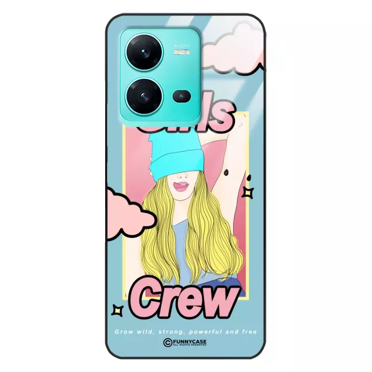 Etui Black Case Glass Hipster Babe do VIVO V25 5G Girl Power Pop Art. ST_HIB115