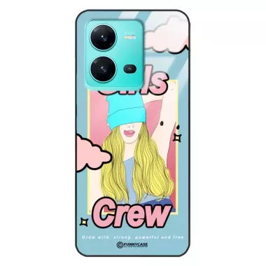 Etui Black Case Glass Hipster Babe do VIVO V25 5G Girl Power Pop Art. ST_HIB115