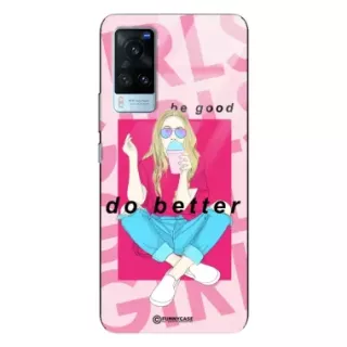 Etui Black Case Glass Hipster Babe do VIVO X60 Styl Fashion ST_HIB117