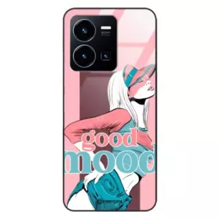 Etui Black Case Glass Hipster Babe do VIVO Y22s Glamour ST_HIB123