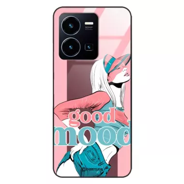 Etui Black Case Glass Hipster Babe do VIVO Y22s Glamour ST_HIB123