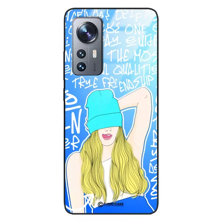 Etui Black Case Glass Hipster Babe do XIAOMI 12x Girl Power ST_HIB113