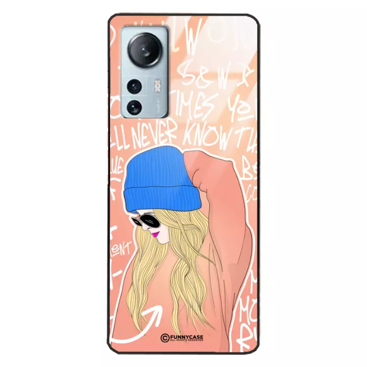 Etui Black Case Glass Hipster Babe do XIAOMI Mi 12 LITE Lifestyle ST_HIB114