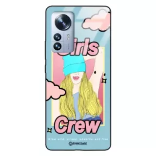 Etui Black Case Glass Hipster Babe do XIAOMI 12 PRO Girl Power Pop Art. ST_HIB115