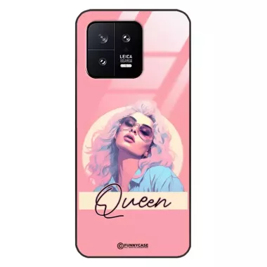 Etui Black Case Glass Hipster Babe do XIAOMI 13 Glamour Queen ST_HIB100
