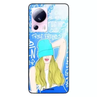 Etui Black Case Glass Hipster Babe do XIAOMI 13 LITE Girl Power ST_HIB113