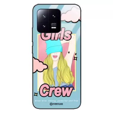 Etui Black Case Glass Hipster Babe do XIAOMI 13 PRO Girl Power Pop Art. ST_HIB115