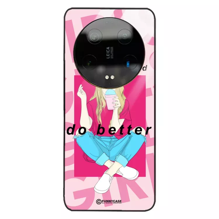 Etui Black Case Glass Hipster Babe do XIAOMI 13 ULTRA Styl Fashion ST_HIB117