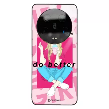 Etui Black Case Glass Hipster Babe do XIAOMI 13 ULTRA Styl Fashion ST_HIB117