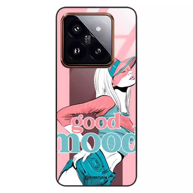 Etui Black Case Glass Hipster Babe do XIAOMI 14 PRO Glamour ST_HIB123