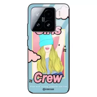 Etui Black Case Glass Hipster Babe do XIAOMI 15 5G Girl Power Pop Art. ST_HIB115