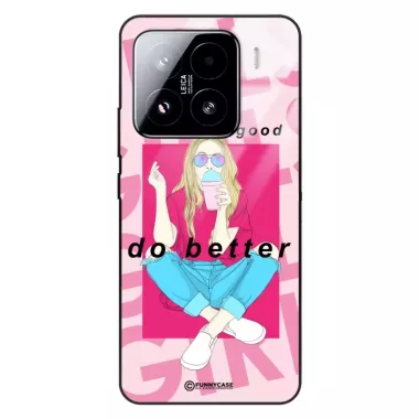 Etui Black Case Glass Hipster Babe do XIAOMI 15 PRO 5G Styl Fashion ST_HIB117